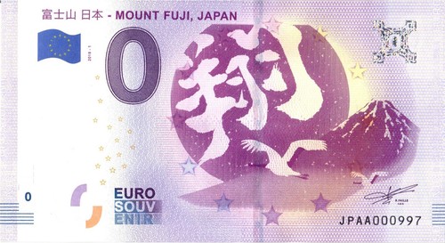Banconota euro monte fuji - banconota,