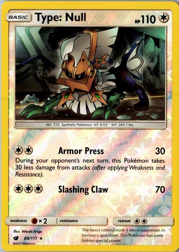 Type null reverse holo 111 - holo, 89/111