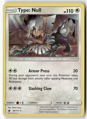 Type null 111 holo rare - type:,